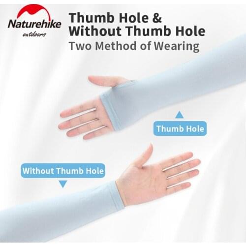 Naturehike UPF50+ Fingerless Sunscreen Sleeve Hiking Sports UV Protection Sleeve Unisex Cool Feeling Breathable Arm Protector