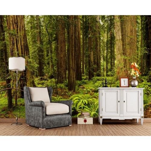 Papel de pared Forests Redwood runk tree Nature photo wallpaper,living room sofa TV wall bedroom kitchen wall paper home decor