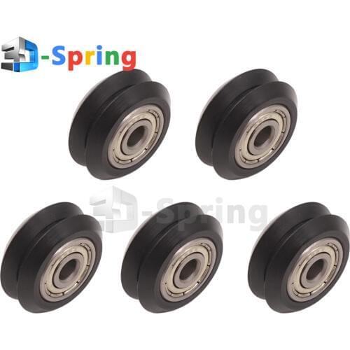 Openbuilds Dual V Wheel Plastic Pulley Passive wheel POM for 3D Printer with Bearing Idler Pulley Gear Perlin Wheel