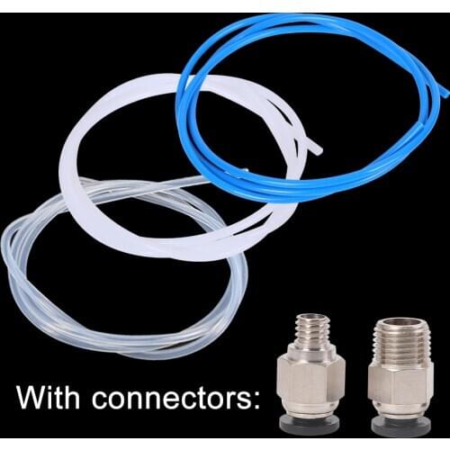 PC4-M6 Pneumatic Connector With 1M PTFE Tube 2*4MM For ender 3 Upgrade Kit 3D Printer Parts 1.75mm Bowden Extruder
