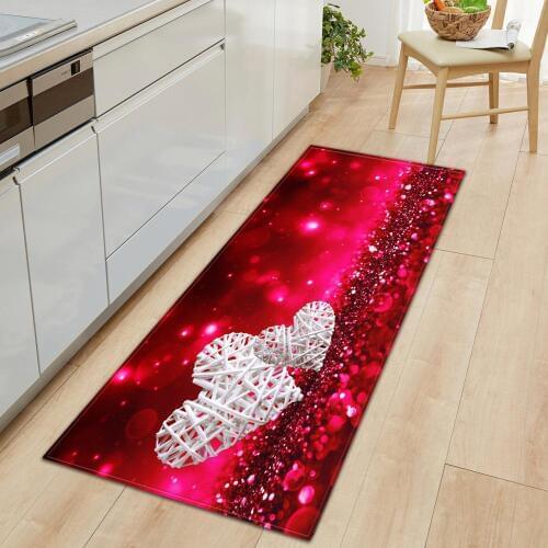 Valentines Day non-slip restaurant pad home porch pad entrance door mat rectangular corridor area carpet kitchen mat