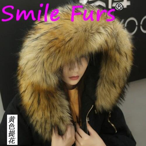 Qearlstar Faux Fur Collar Super Luxury Winter Scarf Boys Girls Women Men Children Jackets Hood Collar Shawl Wraps 60/90cm ZKG39