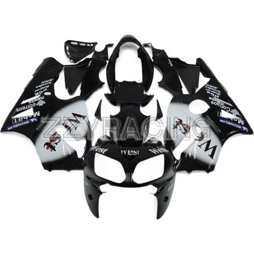 Complete Fairings Fit for Kawasaki ZX12R 2002 2003 2004 2005 2006 ZX-12R 02 03 04 05 06 ABS Plastic Bodywork White Black WEST