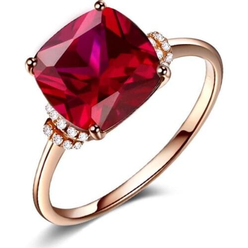 Vintage Women Ring 925 Silver Jewelry Accessories Geometric Shape Ruby Zircon Gemstone Open Finger Rings Wedding Party Wholesale