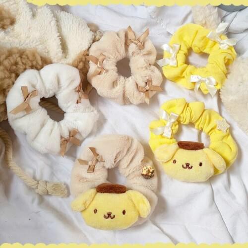 1 Pc Cartoon Pudding Dog plush doll Hair accessories Plush Headband Elastic Hairband Drop Shop