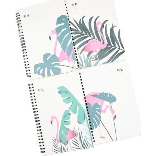 1pcs simple and cute cartoon style A5 double coil notepad school office record notebook