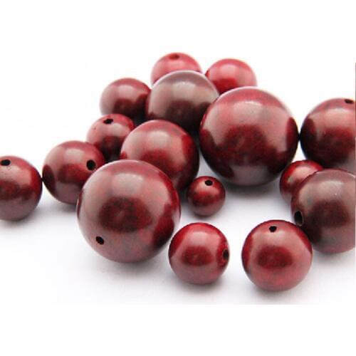 Fee shipping 10pcs/lot 6-20mm Natural Ball Siam Rosewood Wood Beads for Bracelet DIY Making
