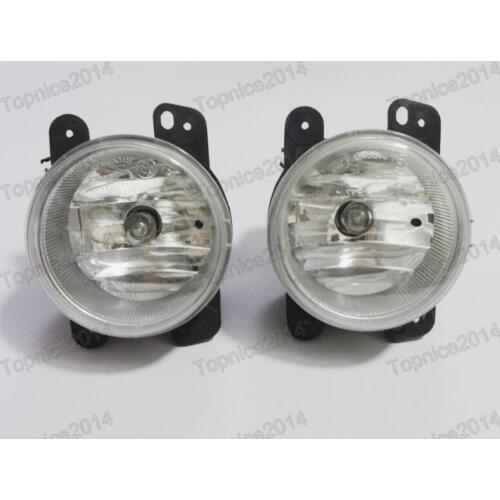 2Pcs/Pair left & Right Clear Lens Fog Lights Driving Lamps With Bulbs For Dodge Journey 2009-2010