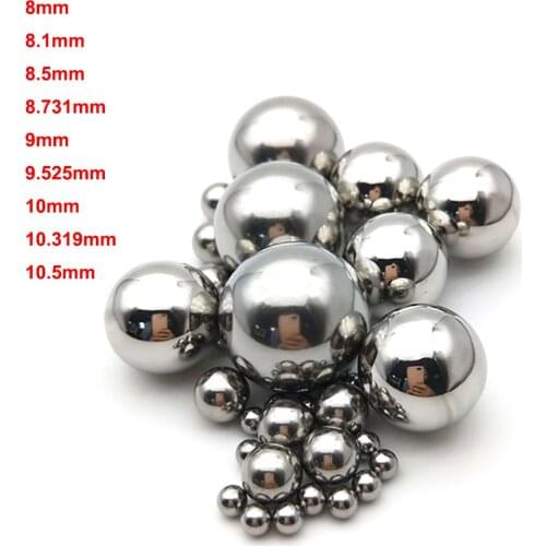 20pcs 8, 8.1, 8.5, 8.731, 9, 9.525, 10, 10.319, 10.5mm High Precision Bearing Balls GCR15 Bearing Steel Smooth Solid Ball