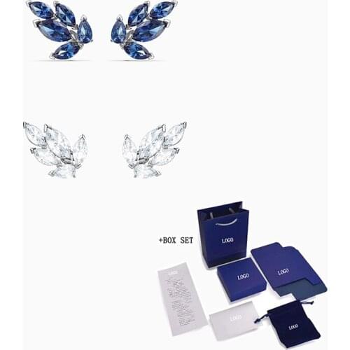 2021 Fashion Jewelry SWA New LOUISON STUD PIERCED EARRINGS Exquisite Leaf Decoration Girlfriend Romantic Luxury Jewelry Gift