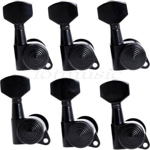 6R Machine Heads for Electric Acoustic Guitar Parts Guitar Tuning Pegs Tuners Silver Chrome Black