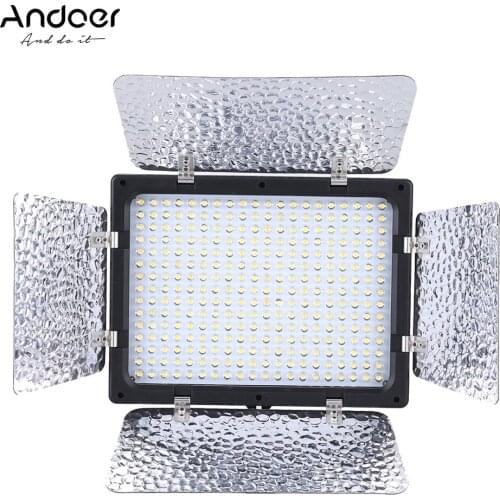 Andoer 300 LEDs 6000K DSLR Camera DV Camcorder Photography LED Video Light Lamp for Canon Nikon Pentax Sony Olympus Fujifilm