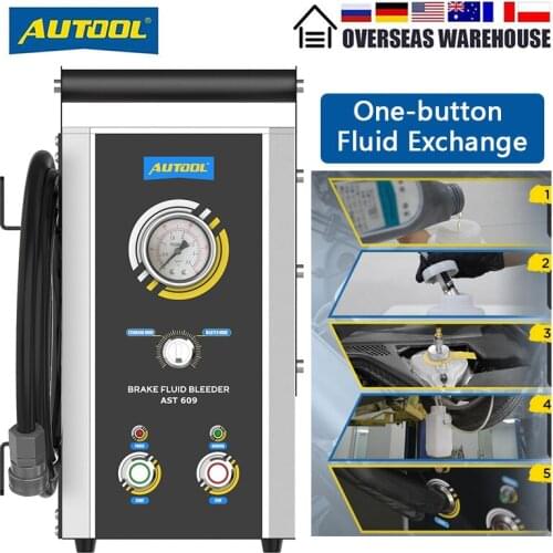 AUTOOL AST609 Car Brake Oil Changer Pulsating Fuel Pump Replacement Tool Auto Brake Fluid Bleeder Extractor Exchanger 110V 220V