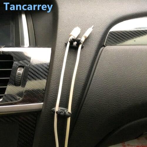 High quality 8Pcs Car Wire Tie Clip Fixer sticker for Acura MDX RDX TSX Seat Leon Ibiza Toledo Saab 9-3 9-5 93 Infiniti q50 FX35