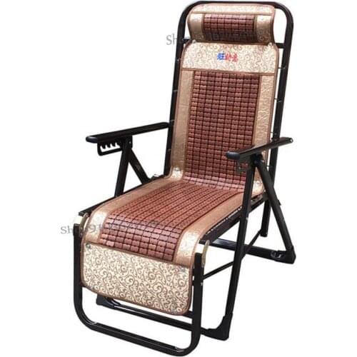 Balcony rocking chair Mahjong portable rattan chair by office nap lunch break folding deck chair