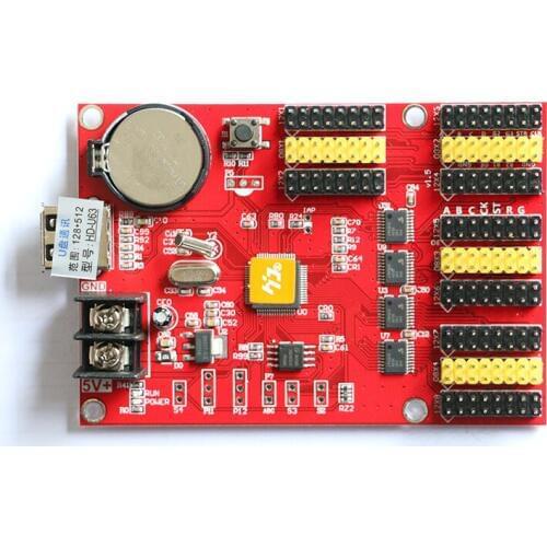 Free shipping HD-U63 single dual color LED electronic moving text p10 led controller