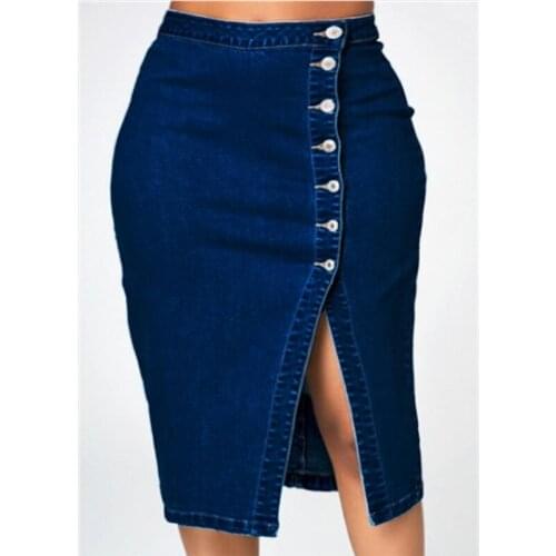 CHAXIAOA Denim Skirts For Women