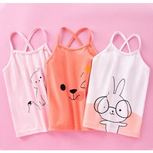 Childrens Clothes Vests Underwear Kids Camisoles Tank Tops Summer Solid Cotton Soft Tanks For Toddler Tees T-shirt