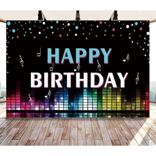 Music DJ Club Birthday Party Backdrops Photography Wall Decor Dance Show Time Stage Photo Background For Celebration