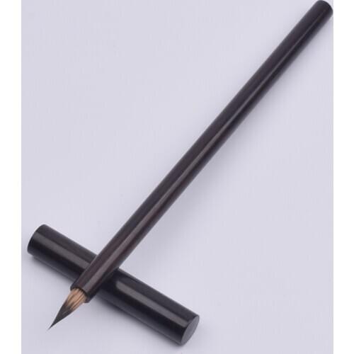 Purple sandalwood with cap pure purple fine script heart sutra writing brushcalligraphy