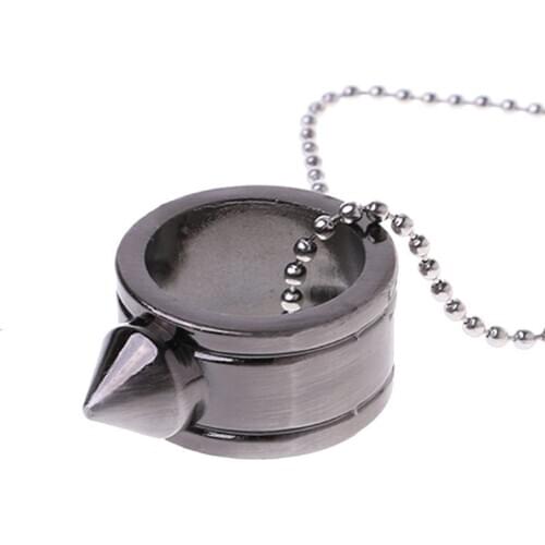 Tungsten Steel Self Defense Supplies Ring Women Men Safety Survival Finger Ring with Chain Tool Drop Shipping Support