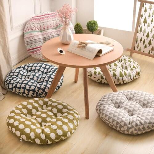 Round Shape Seat Cushion PP Cotton Core 2 Size Polyester Tatami Cushion Pillow Home Decoration Office Car Soft Sofa Cushion