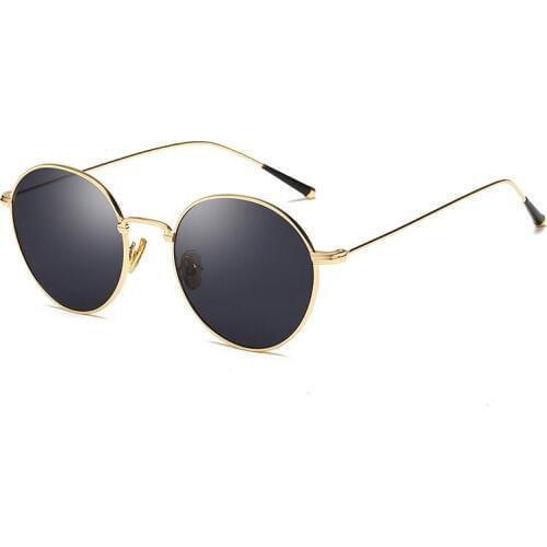 Round Metal Frame Outdoor Fashion Men and Women Sunglasses Design Master Elaborate Driving Fishing Beach Street Snap Sun Glasses