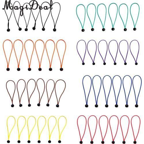 MagiDeal Hot 6Pcs 15cm 3mm Heavy Duty Elastic Ball Bungee Cord Tarp Tent Awning Fixing Tie Down Canopy Strap for Caving Climbing