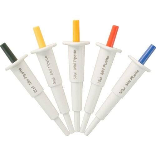 Mini Pipette Manual Single-channel Micro Pipettor Fixed Volumn Pette Pointing Dispensing Sampler 10ul/25ul/30ul/50ul/75ul/100ul