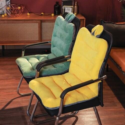 Warm Comfortable Home Chair Cushion Cute Conjoined Pillow Back Cushions Office Chair Mat Girl Stool Seat Mat Student Ass Pad