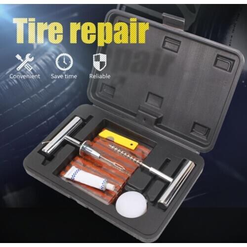 Car Tire Repair Kit Car Van Motorcycle Bike Tire Repair Tools Emergency Heavy Duty Tubeless Tire Puncture Repair Kit HWC