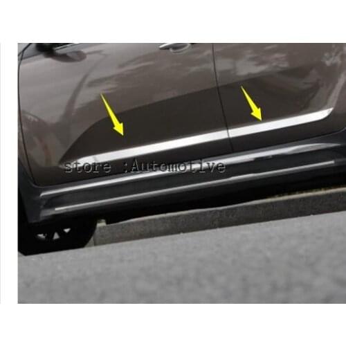 Chrome Body Side Door Trim Molding Exterior cover 4pcs / Set fit for 2011- 2014 2015 2016 2017 for KIA sportage R