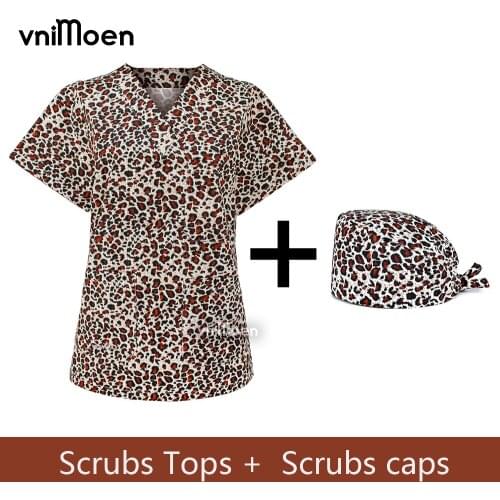 Doctor Work Clothing Printing Spa Uniform Women Beauty And Health Scrubs Tops Beauty Salon Work Uniform Beauty Salon Scrubs Tops