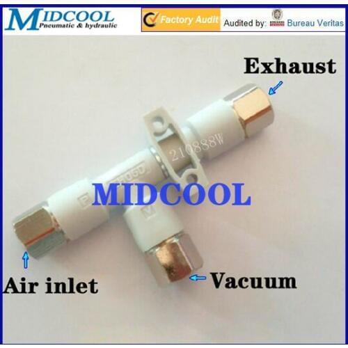 185L/min pneumatic valve Female vacuum generator ZH20DL-03-04-04 Nozzle diameter 2mm basic -48kPa tubular type contact pipe