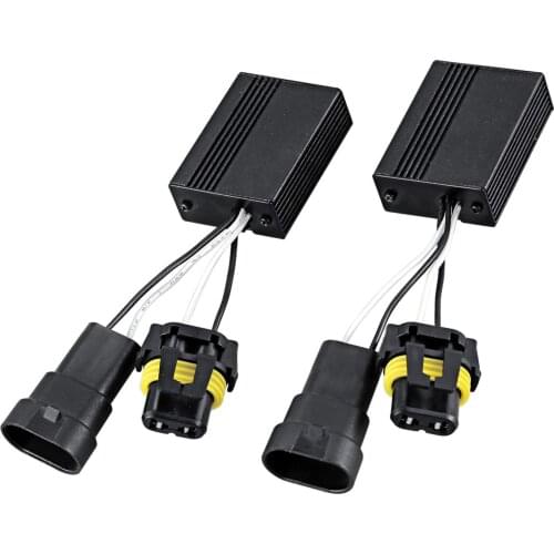 2pcs H8 H11 9005 HB3 9006 HB4 H4 9007 LED Bulb Decoder Resistor 50W Canbus Error Canceller Wire Harness Adapter for Car Fog Lamp