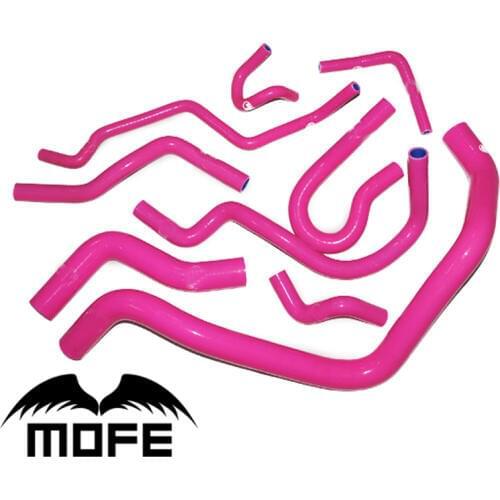 Mofe 9pcs Pink Silicone Coolant Radiator Heater Hose D15 For Civic K6 SOHC D16 EG6 1992~1997