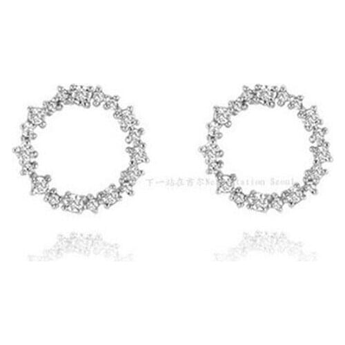 Silver or lend the legend of the sea blue earrings s925 silver star with earrings micro diamond earrings