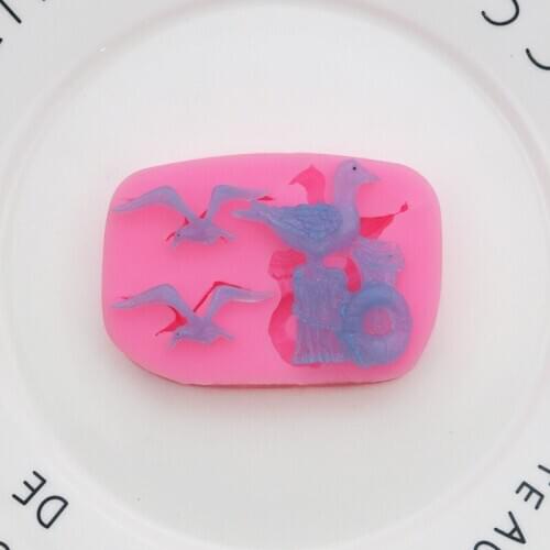 Seagull Fondant Silicone Mold Chocolate DIY Baking Decoration Mobile Phone Epoxy Mold XGY-232