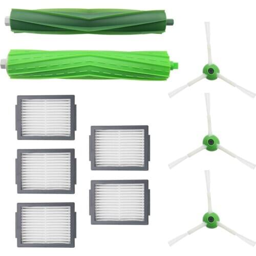 3*Hepa Filter + 4*Side Brush +2* Brush Roll for iRobot Roomba i7 E5 E6 I Series Robot Vacuum Cleaner Replacement Spare Parts