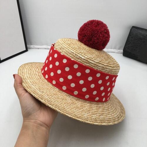 Short straw flat brim small straw hat lovely fashionable sun hats for women