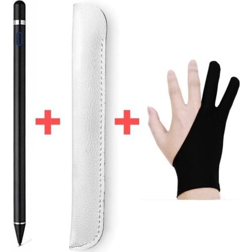 Stylus Capacitive Pen Pen Case Gloves For Apple Pencil 2 1 IPad Strokes For Tablet Universal Stylus Touch Pen
