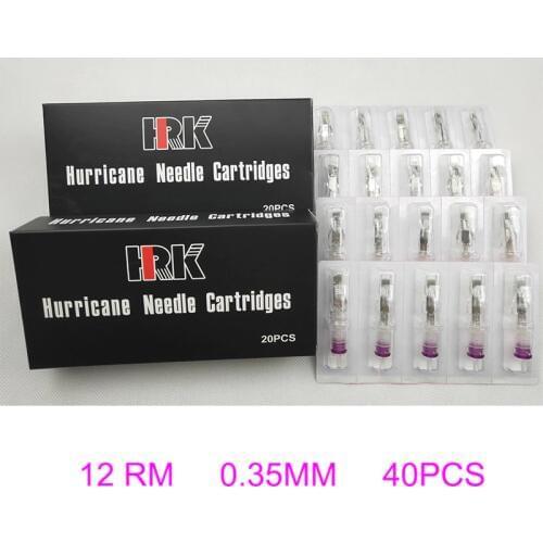 Tattoo Needles 40pcs 0.35MM 12RM Tattoo Needles Professional Round Magnum Disposable Medical Sterilize Tattoo Needles Supply