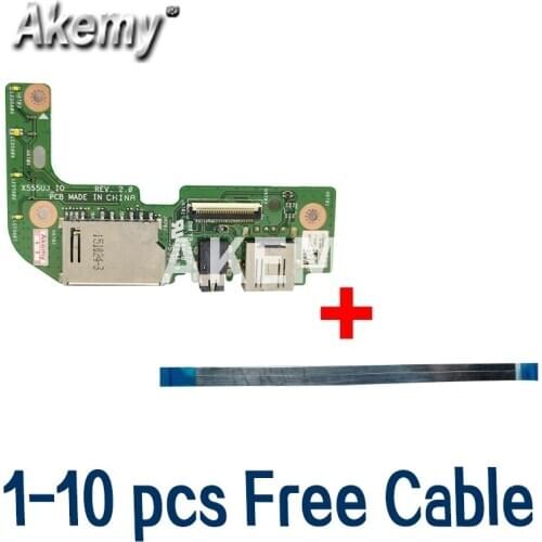 1-10 pcs New Original Akemy For ASUS X555 X555U X555UJ_IO USB AUDIO CARD READER BOARD With Cable REV:2.0 MB 100%Tested Fast Ship