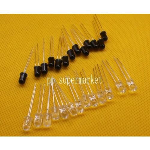 10-1000pairs5mm 940nm IR LED Assorted Infrared Emitter And IR Receiver Diodes 5mm 940nm IR Infrared LED Diode LED Lamp