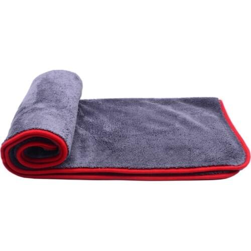 1000GSM 90X60Cm Large Size Thick Plush Microfiber Towel Car Wash Clean Cloths Microfibre Wax Polishing Detailing Towel Absorbent