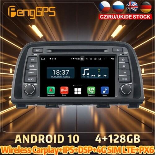 128G Android10 PX6 DSP For Mazda CX-5 2012 - 2013 Car DVD GPS Navigation Auto Radio Stereo Video Multifunction CarPlay HeadUnit