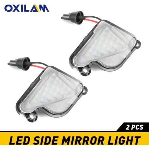 2Pcs LED Side Mirror Puddle Lights CANBUS No Error White for Skoda Superb MK2 Octavia MK2 MK3 1Z 5E Under Mirror Lamp Car Light