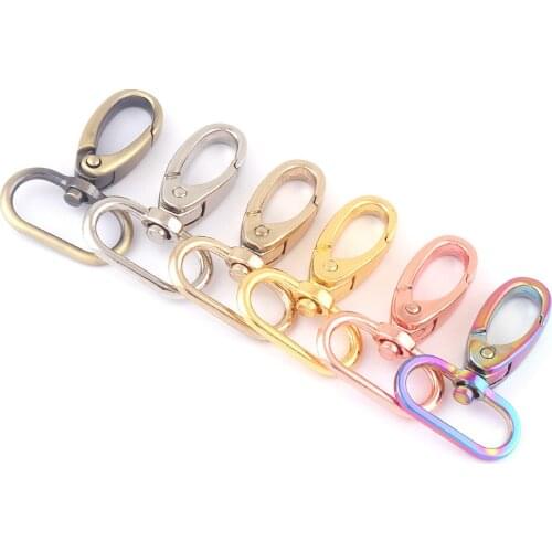 25mm Rainbow Swivel Clasp Claw Swivel Hook Dog Collar,Key Ring Lobster Strap Clip Purse Bag Handbag Webbing Leather Hardware