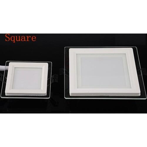 6W 12W 18W Square Round Led Glass Panel Light Integrated with Driver Led Indoor Downlight Led ceiling light 110V/220V