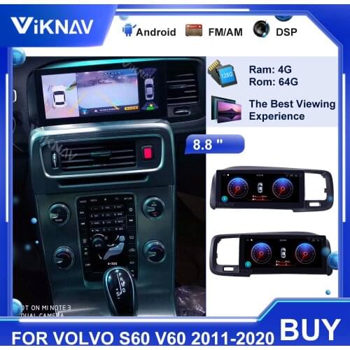 Android 64GB for Volvo S60 V60 2011-2020 RHD LHD car radio multimedia player GPS Navigation DVD player stereo Head Unit